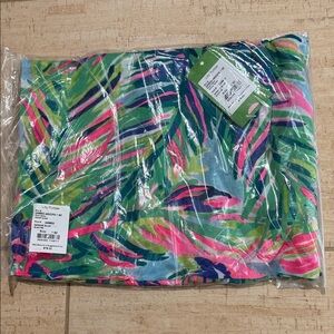 Lilly Pulitzer Leafy Print Skirt in Green and Pink